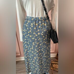 The Tog Shop Floral Blue Skirt